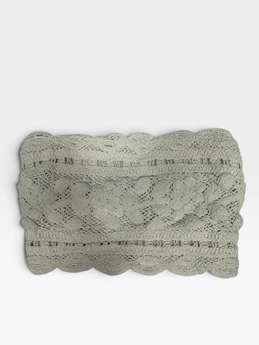 J Crew Crochet Bandeau Top cream xxs